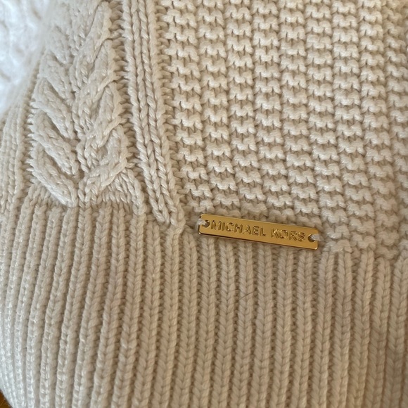 White Michael Kors Open Shoulder Sweater - Picture 5 of 7